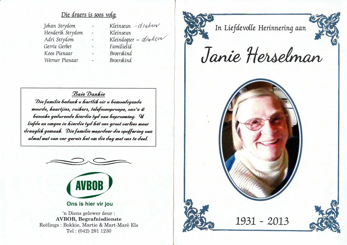 HERSELMAN-Adriana-Josina-Maria-Nn-Janie-nee-Pienaar-1931-2013-F-01