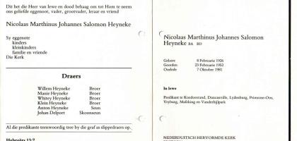 HEYNEKE-Nicolaas-Marthinus-Johannes-Salomon-1926-1981-M