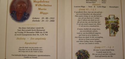 HIGGS-Hendrika-Magdalena-Wilhelmina-Maria-nee-Matthews-1922-2000-F
