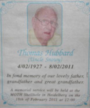 HUBBARD-Thomas-Nn-UncleSnowy-1927-2011-M