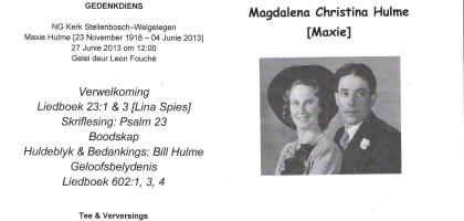 HULME-Magdalena-Christina-1918-2013-F