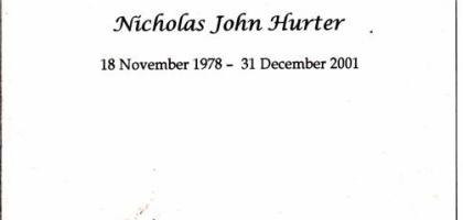 HURTER-Nicholas-John-1978-2001-M