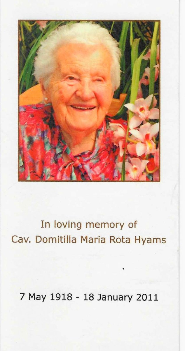 HYAMS-Domitilla-Maria-Rota-1918-2011-Cav-F_1