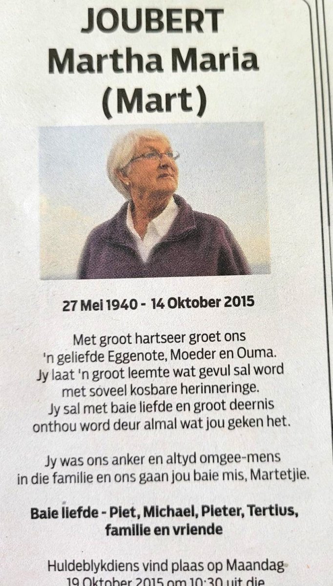 JOUBERT-Martha-Maria-Nn-Mart.Martetjie-1940-2015-F_1