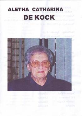 KOCK-DE-Aletha-Catharina-Nn-Biebs-1922-2009-F