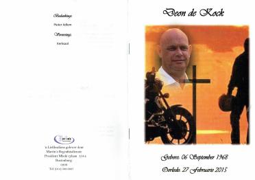 KOCK-DE-Deon-1968-2015-M