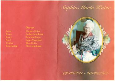 KOTZE-Sophia-Maria-Nn-Sohia-1923-2014-F