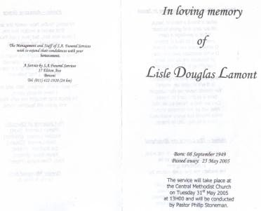 LAMONT-Lisle-Douglas-1949-2005-M