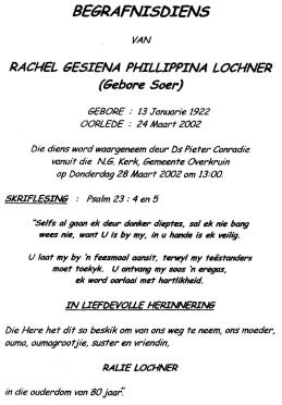 LOCHNER-Rachel-Gesiena-Phillippina-nee-Soer-1922-2002-F