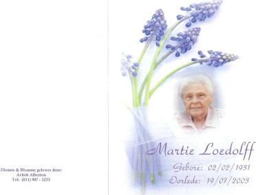 LOEDOLFF-Martina-Catharina-Nn-Martie-nee-Joubert-1931-2003-F