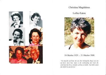 LOFTIE.EATON-Christina-Magdalena-Nn-Chris-nee-Taljaard-1929-2008-F