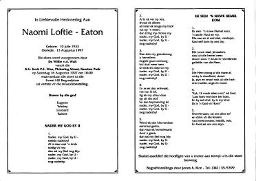 LOFTIE.EATON-Naomi-nee-Vosloo-1933-1997-F