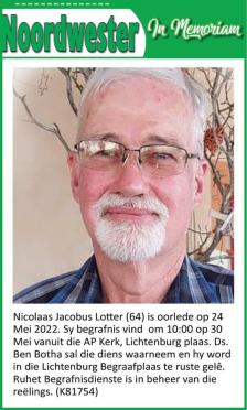 LOTTER-Nicolaas-Jacobus-1958-2022-M