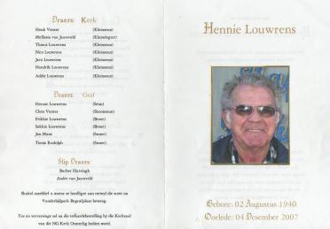 LOUWRENS-Hendrik-Jacobus-Nn-Hennie-1940-2007-M