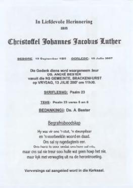 LUTHER-Christoffel-Johannes-Jacobus-1925-2007-M