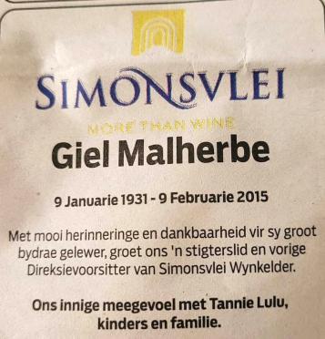 MALHERBE-Giel-1931-2015-M