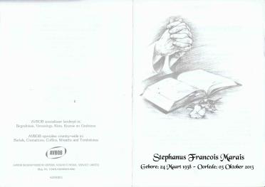 MARAIS-Stephanus-Francois-Nn-Buks-1938-2013-M-01