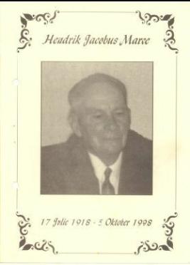 MAREE-Hendrik-Jacobus-1918-1998-M