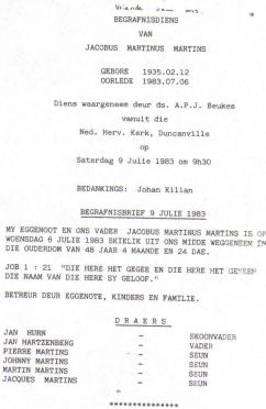 MARTINS-Jacobus-Martinus-1935-1983-M