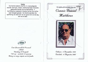 MATTHEUS-Connis-Daniel-1932-2007-M