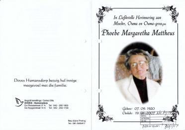 MATTHEUS-Phoebe-Margaretha-1920-2007-F