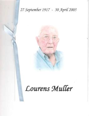 MULLER-Stephanus-Lourens-Nn-Lourens-1917-2005-M