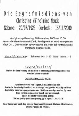 NAUDE-Christina-Wilhelmina-Nn-Chrissie-1928-2000-F