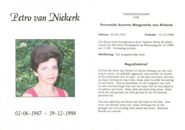 NIEKERK-VAN-Petronella-Annetta-Margaretha-Nn-Petro-nee-Barnard-1947-1998-F