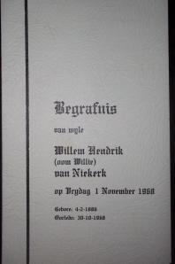 NIEKERK-VAN-Willem-Hendrik-Nn-Willie-1886-1968-M