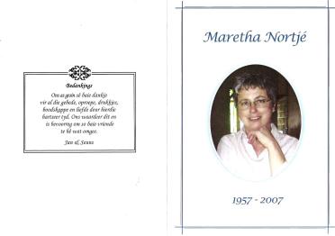 NORTJÉ-Maria-Dorethea-Magaretha-Nn-Maretha-1957-2007-F