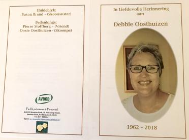 OOSTHUIZEN-Debbie-1962-2018-F