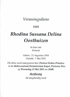 OOSTHUIZEN-Rhodina-Sussana-Delina-Nn-Rhodina.Dina-1954-2015-F