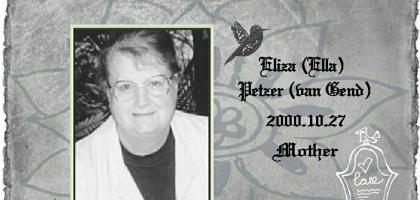 PETZER-Eliza-Nn-Ella-nee-VanGend-1940-2000-Mother-F