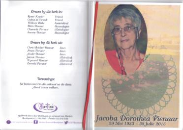 PIENAAR-Jacoba-Dorothea-Nn-Kotie-1933-2015-F