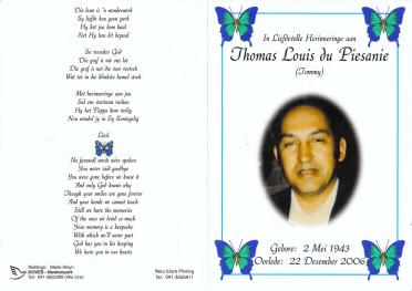 PIESANIE-DU-Thomas-Louis-Nn-Tommy-1943-2006-M