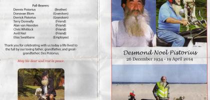 PISTORIUS-Desmond-Noel-1934-2014-M
