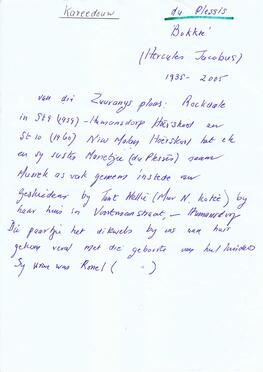 PLESSIS-DU-Hercules-Jacobus-Nn-Bokkie-1935-2005-M-106