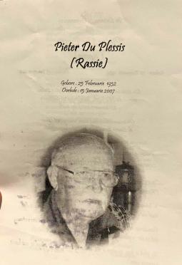 PLESSIS-DU-Pieter-Willem-Erasmus-Nn-Pieter.Rassie-1932-2007-M