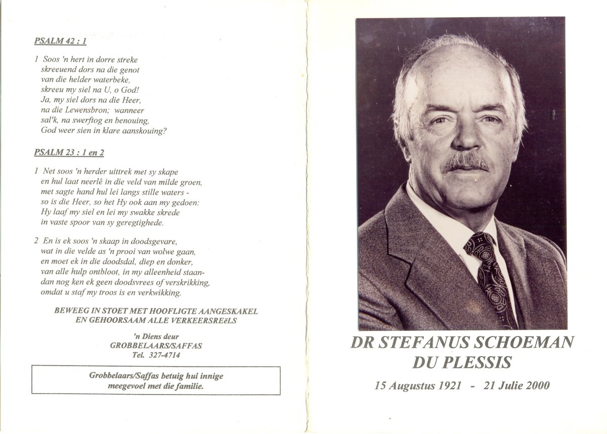 PLESSIS-DU-Stefanus-Schoeman-Nn-Faan-1921-2000-Dr-M_1