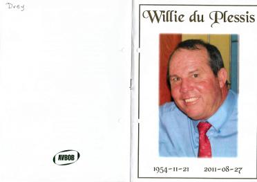 PLESSIS-DU-Willem-Hendrik-Nn-Willie-1954-2011-M