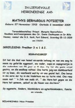 POTGIETER-Mathys-Gerhardus-1903-2009-M