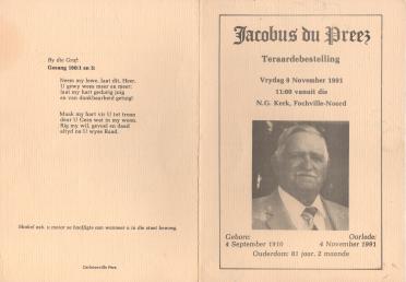 PREEZ-DU-Jacobus-1910-1991-M