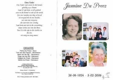 PREEZ-DU-Johanna-Christina-Nn-Jasmine-1924-2006-F