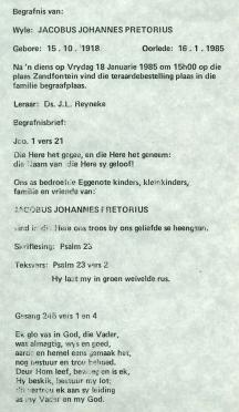 PRETORIUS-Jacobus-Johannes-1918-1985-M