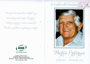 PRETORIUS-Martin-1937-2014-M