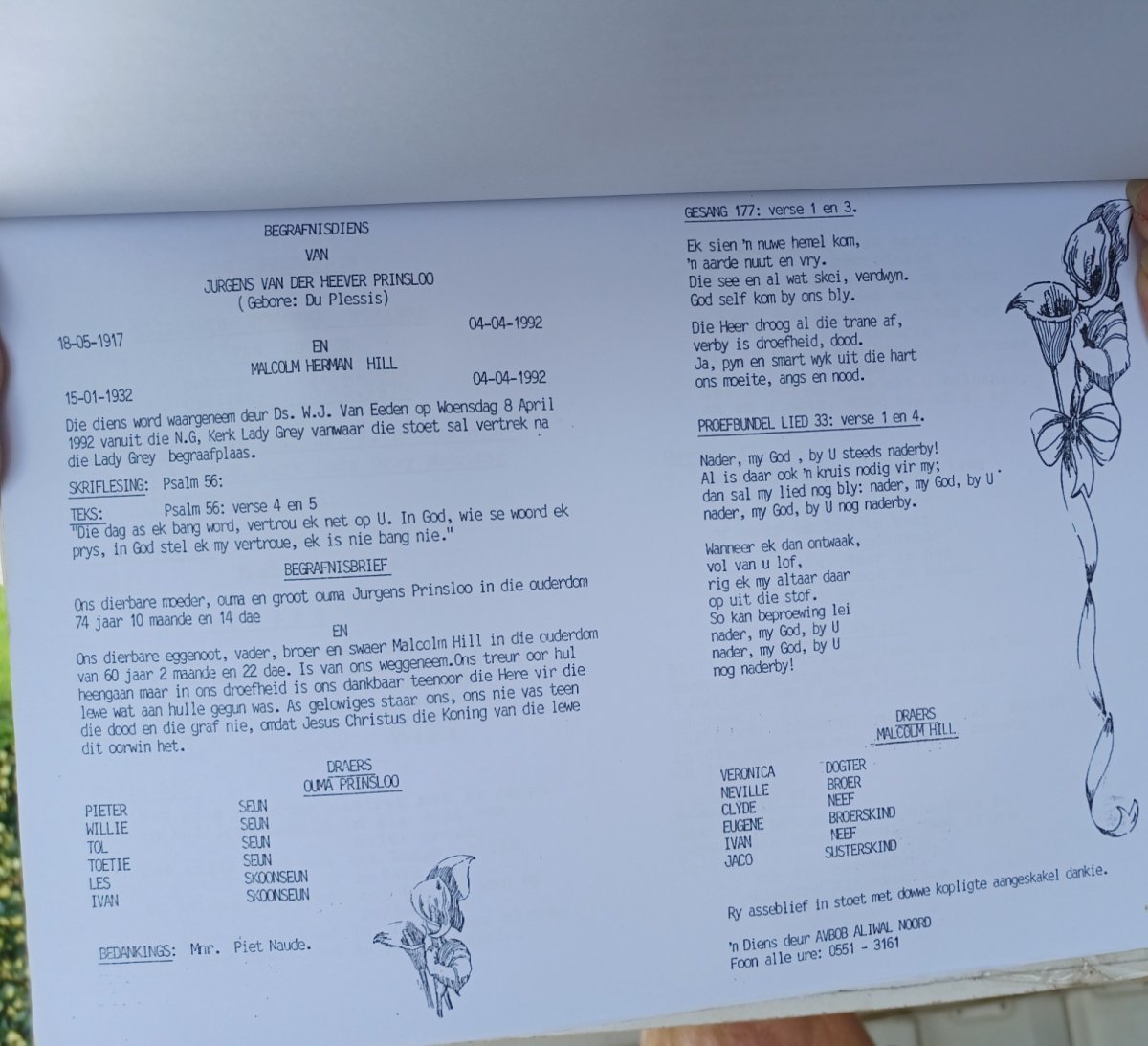 PRINSLOO-Jurgens-VanDenHeever-nee-DuPlessis-1917-1992-F---HILL-Malcolm-Herman-1932-1992-M-01