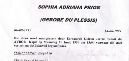 PRIOR-Sophia-Adriana-née-DuPlessis-1917-1999
