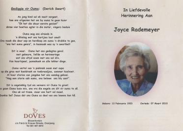 RADEMEYER-Joyce-nee-Luckhoff-1923-2010-F