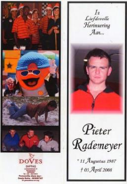 RADEMEYER-Pieter-1987-2008-M