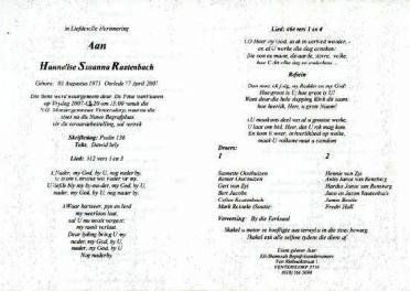 RAUTENBACH-Hannelise-Susanna-Nn-Hanna-1971-2007-F